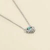 Collier Mi-long LUCKY EYE - Turquoise / Argenté -Agatha 02623703 650 TU 01