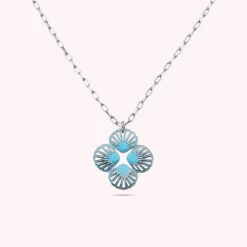 Sautoir COQUIPOP - Bleu / Argenté