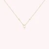 Collier Ras Du Cou LETTRE Q - Cristal / Doré