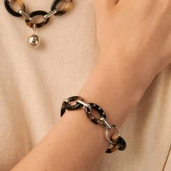 Collier Mi-long BOUCLE - Ecaille / Noir -Agatha 02680142 788 TU M2