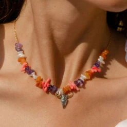 Collier Ras Du Cou RODEO - Multicolore / Doré -Agatha 02680190 256 TU M1