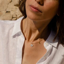 Collier Ras Du Cou CYCLADES - Rose Pâle/ Doré -Agatha 02681160 895 TU M2