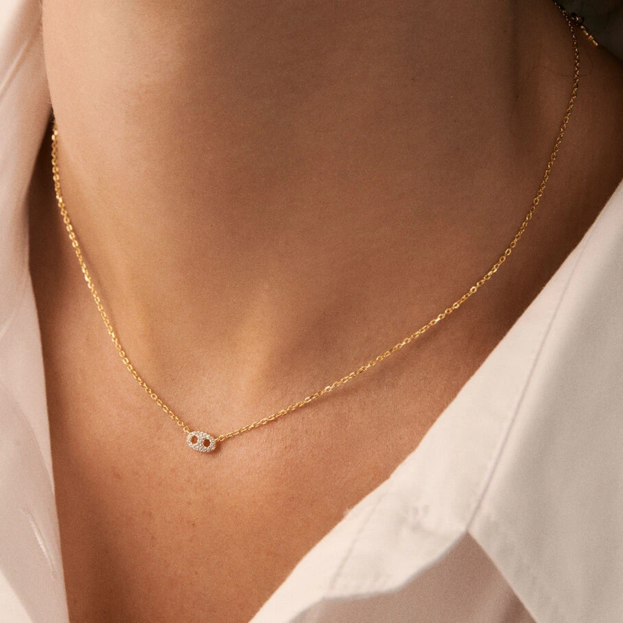 Collier Ras Du Cou ETREINTE - Argenté / Doré 4 Collier Ras Du Cou ETREINTE - Argenté / Doré – Image 2