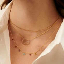 Collier Ras Du Cou BELOVED - Multicolore / Doré -Agatha 02690127 256 TU M2