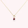 Collier Ras Du Cou BEGUIN - Rouge / Doré -Agatha 02690131 324 TU 01