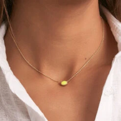 Collier Ras Du Cou ATMA - Amazonite/ Jaune -Agatha 02690136 780 TU M2