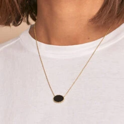 Collier Mi-long ATMA - Onyx/ Vert -Agatha 02690140 513 TU M1