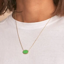 Collier Mi-long ATMA - Onyx/ Vert -Agatha 02690140 513 TU M2