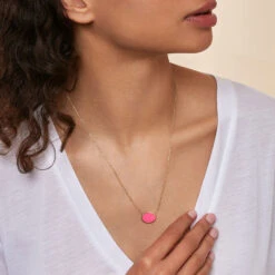 Collier Mi-long ATMA - Nacre /rose -Agatha 02690140 642 TU M1